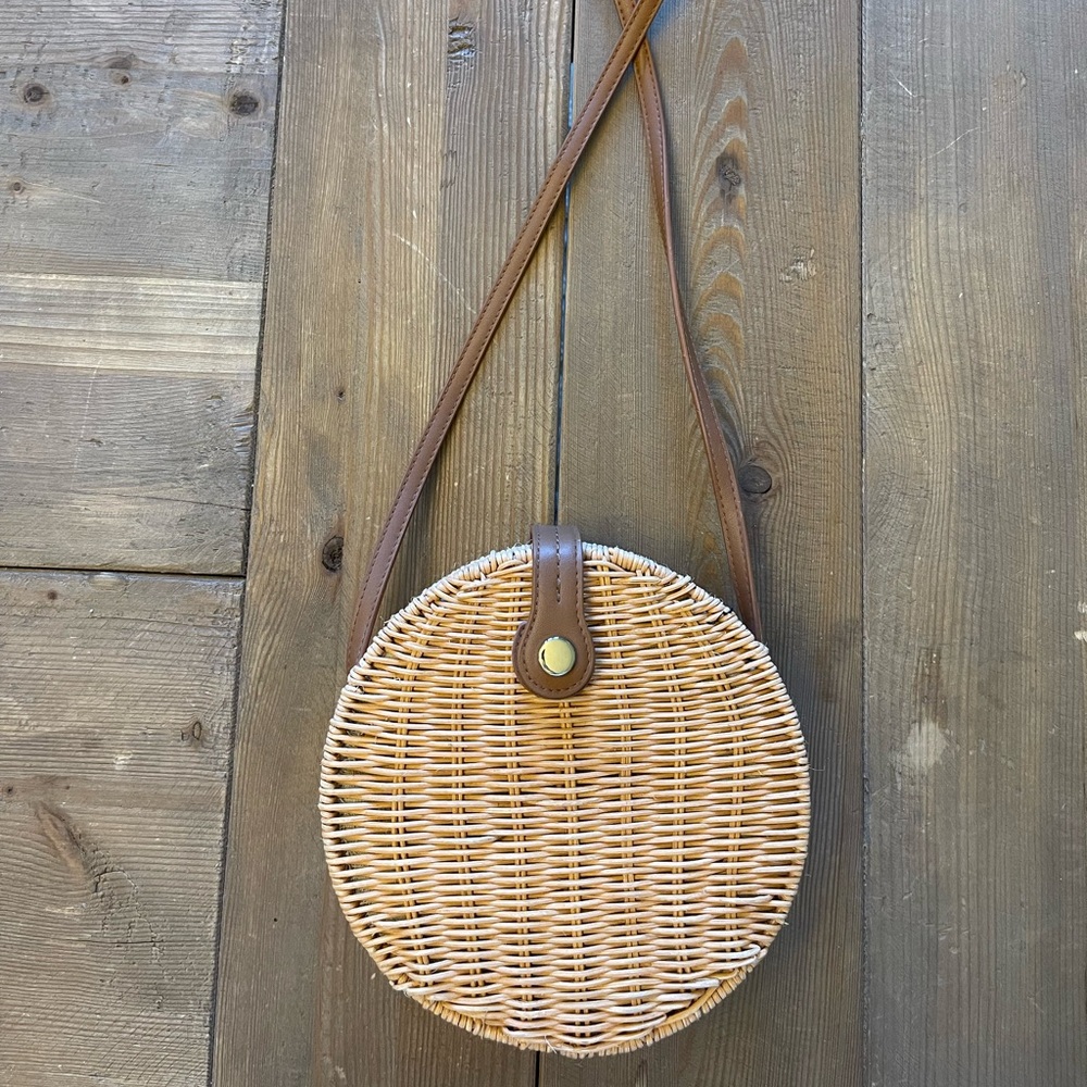Zara Rattan Purse